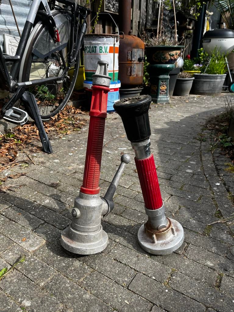 Vintage brandweer straalpijpen - Decoratief object, Ophalen of Verzenden