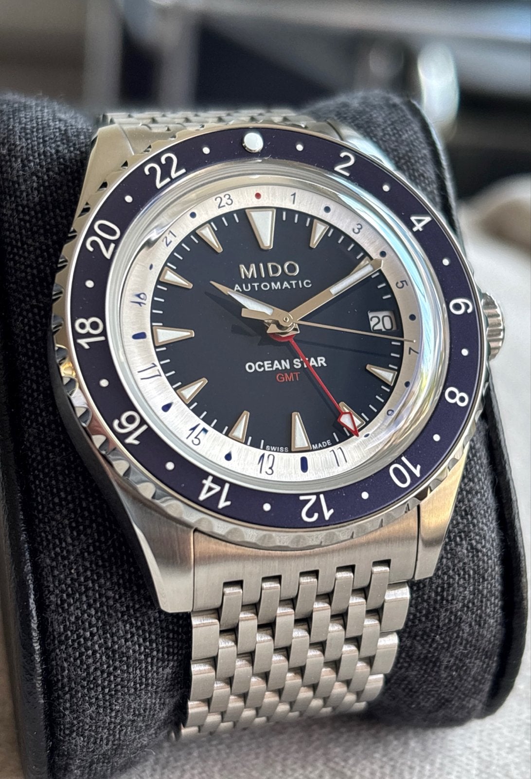 Mido Ocean Star GMT Special Edition M026.829.18.041.00, Overige merken, Staal, Polshorloge, Ophalen of Verzenden