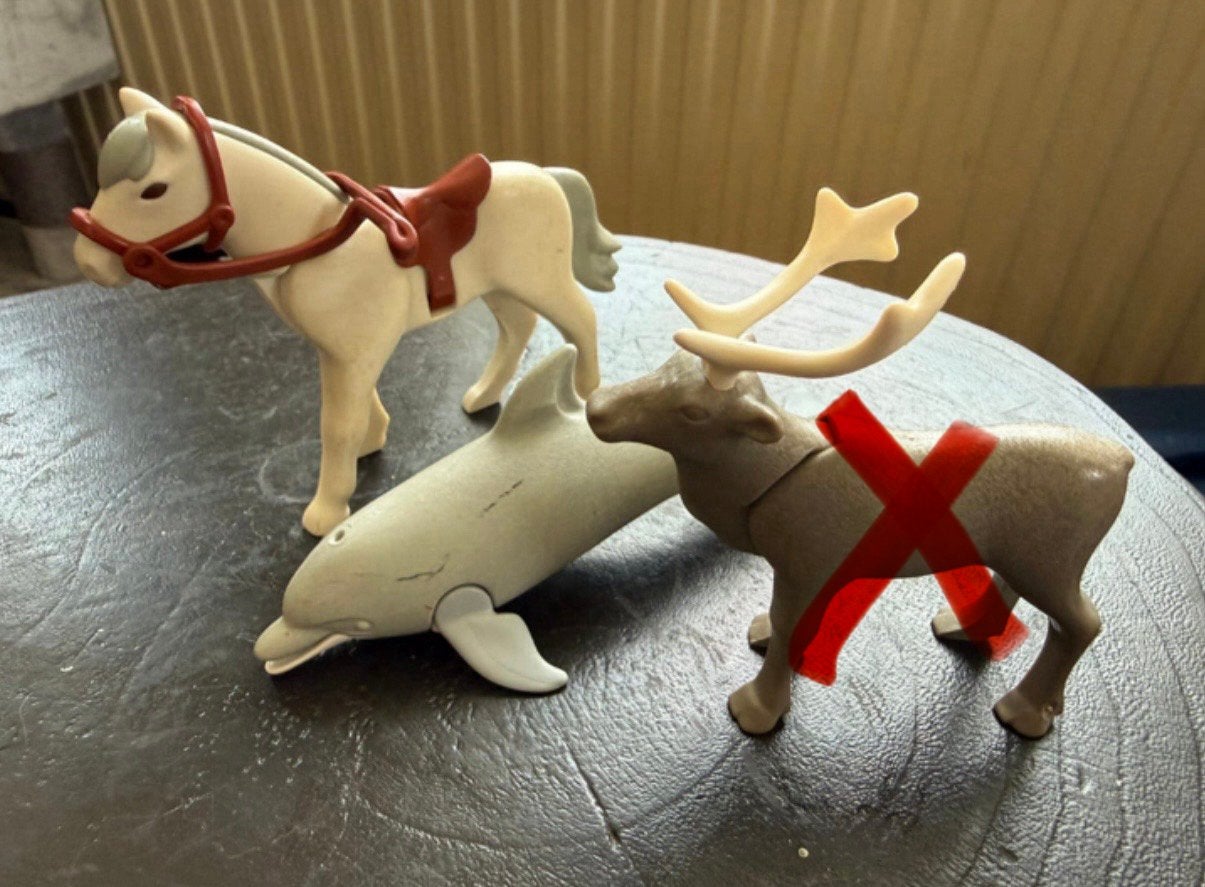 Paard en Dolfijn Playmobil 1994 2002, Gebruikt, Losse onderdelen, Ophalen of Verzenden, Figuren