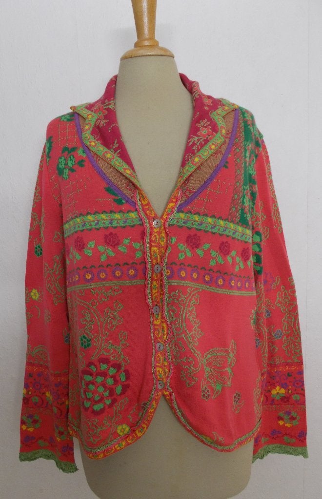 Mooi 100% katoenen print vestje van Ivko! M/L, Verzenden, Zo goed als nieuw, Maat 38/40 (M), Meerkleurig