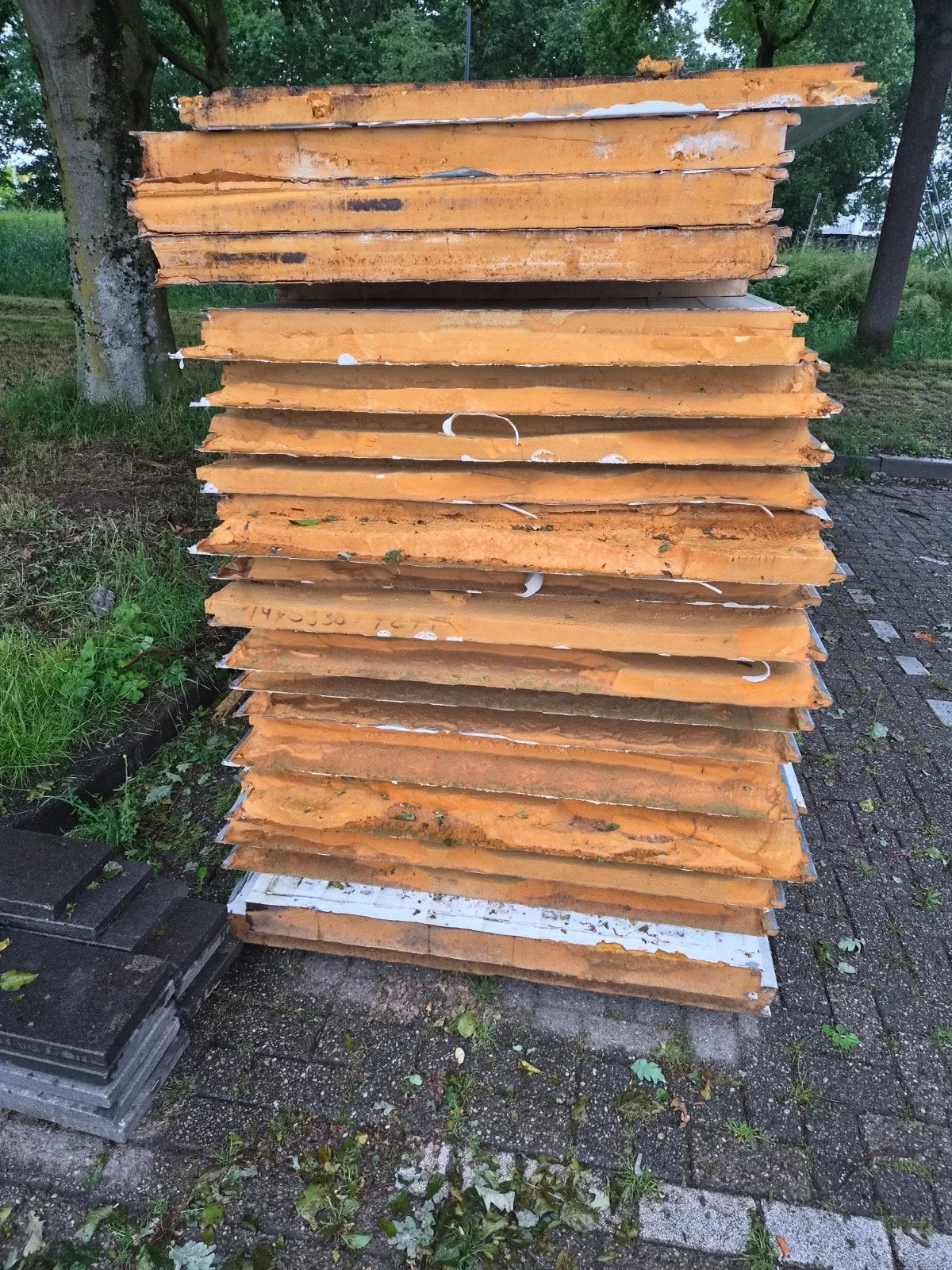 Damwand isolatieplaten wit, gebruikte staat. 110x600cm, Ophalen, Gebruikt, Hardschuim (Pir), 15 m² of meer