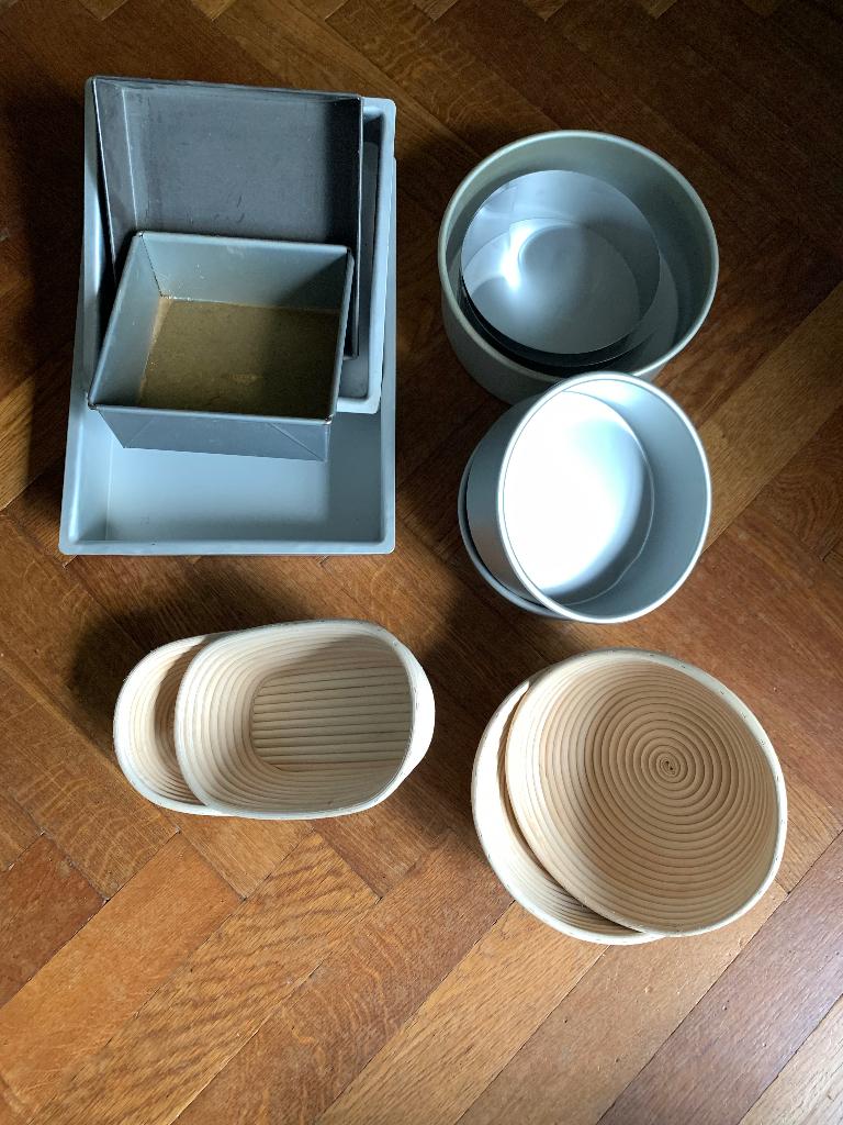 PME/Patisse bakvormen set + 4 bannetons, Overige typen, Zilver, Ophalen of Verzenden, Zo goed als nieuw