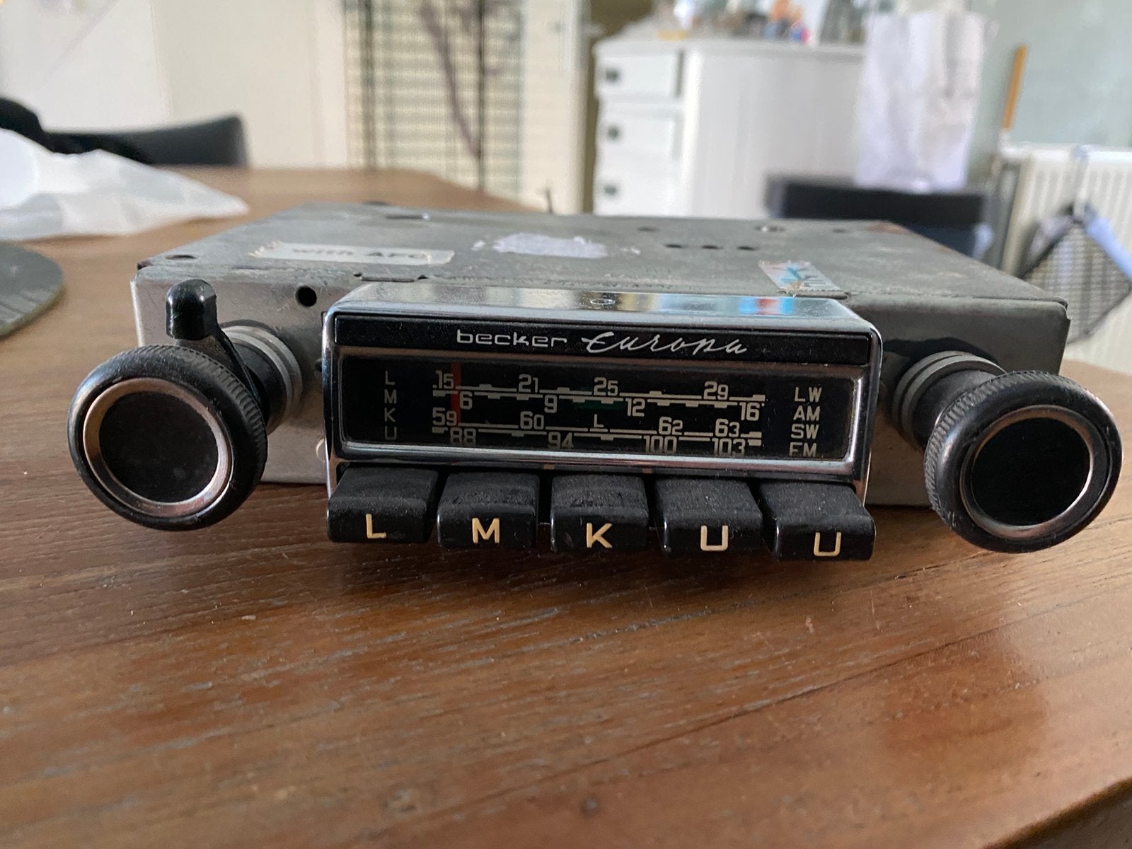 Becker europa lmkuu vintage desgin radio porsche mercedes, Auto diversen, Ophalen of Verzenden