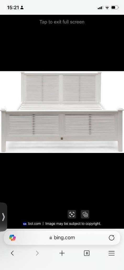 Riviera maison bed, Ophalen, Gebruikt, Wit, Vintage