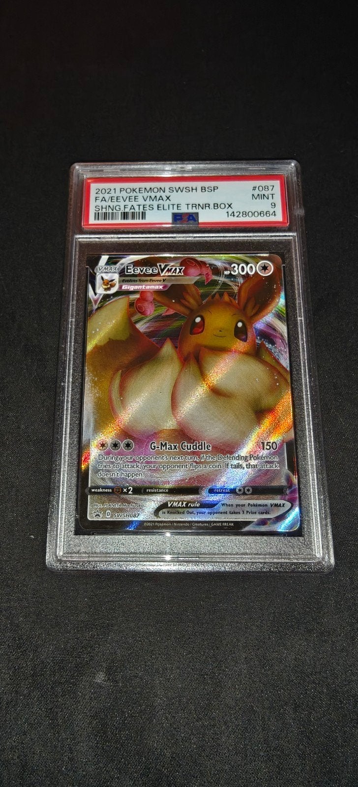 Eevee PSA slab, Ophalen of Verzenden, Zo goed als nieuw, Losse kaart