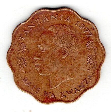 26-1748 tanzania 10 cent 1977, Ophalen of Verzenden, Tanzania, Losse munt