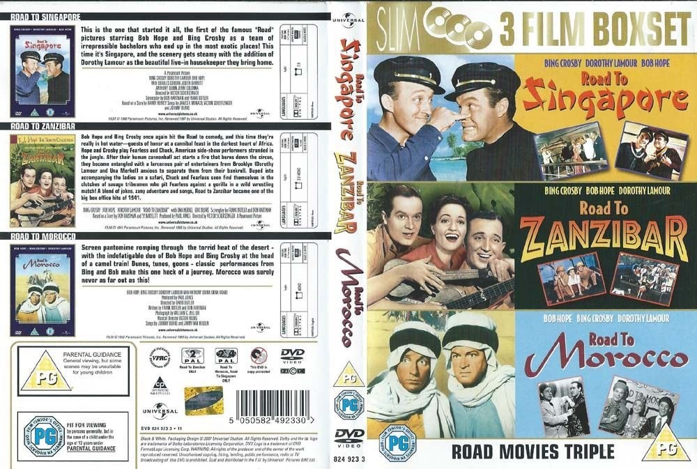 Road to Singapore/Road to Zanzibar/Road to Morocco, Cd's en Dvd's, Vanaf 16 jaar, Ophalen of Verzenden, Zo goed als nieuw, Actie en Avontuur