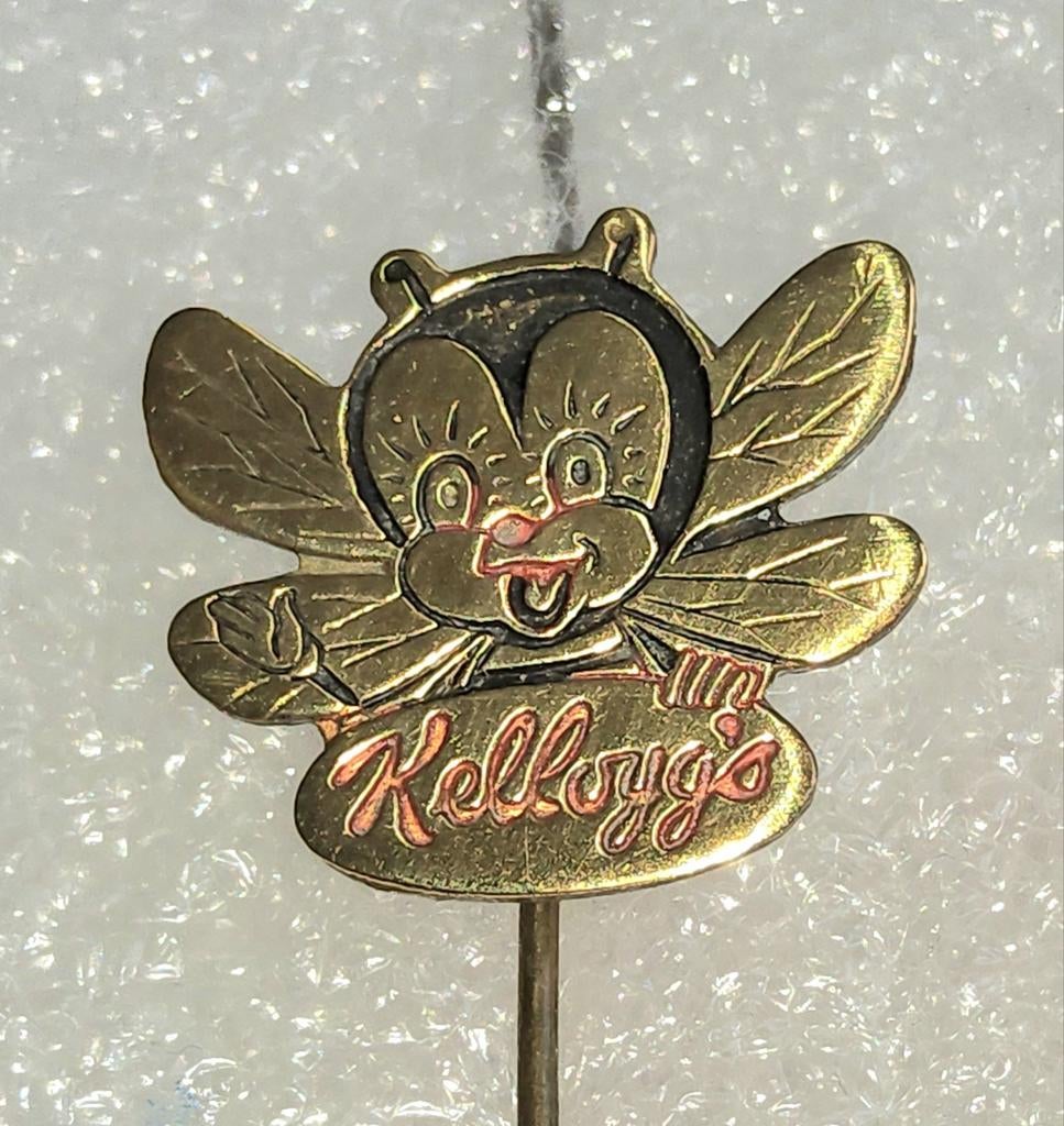 Vintage Kellogg's Bijen Speldje - Verzamelobject, Ophalen of Verzenden, Gebruikt, Merk, Speldje of Pin