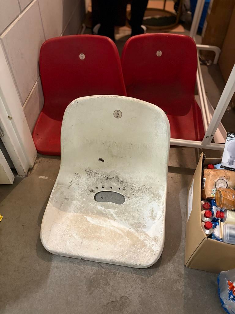 Oude PSV Stadionstoelen - Uniek Collectors Item, Ophalen, Kunststof, Gebruikt, Drie