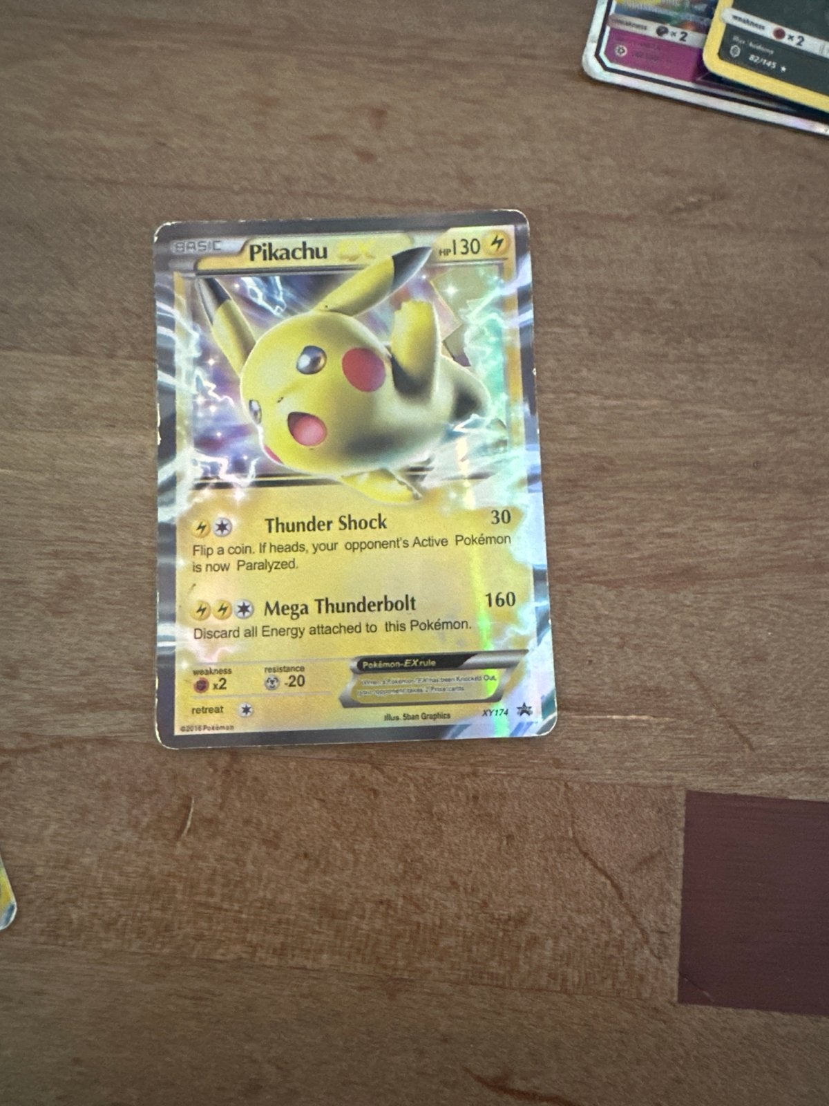 Pikachu Pokémon kaart XY174 Promo, Ophalen of Verzenden, Gebruikt, Losse kaart