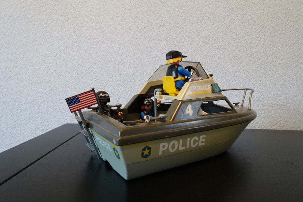 Playmobil politieboot, Kinderen en Baby's, Gebruikt, Losse onderdelen, Ophalen of Verzenden, City action