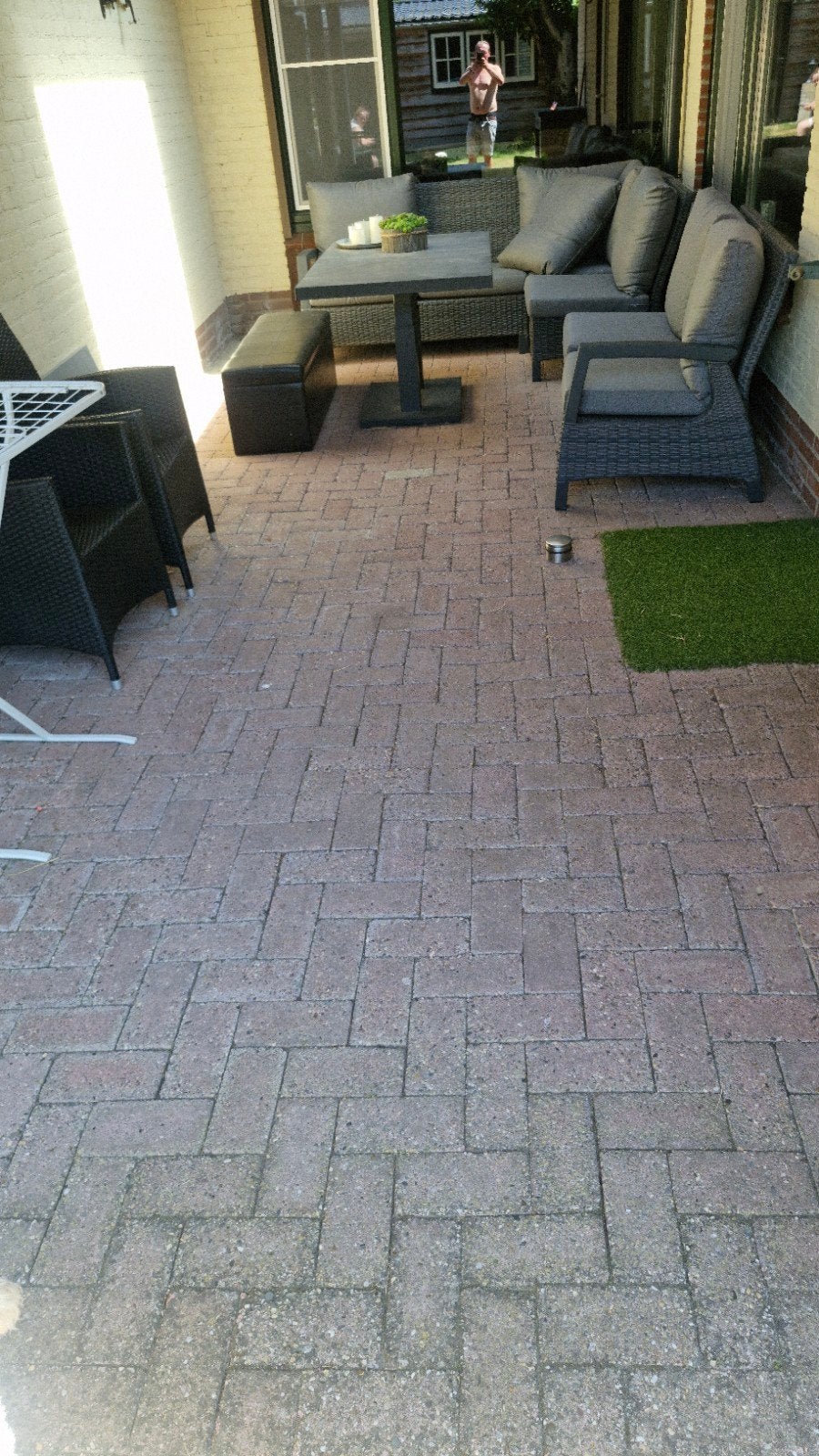 Rode klinkers, circa 18m2. GRATIS, Tuin en Terras, Tegels en Klinkers, Ophalen, Gebruikt, Beton, Klinkers