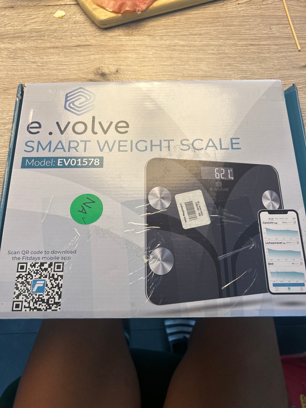 Nieuwe e.volve Smart Weegschaal - Model EV01578, Ophalen, 1 tot 500 gram, Nieuw, 100 kg of meer