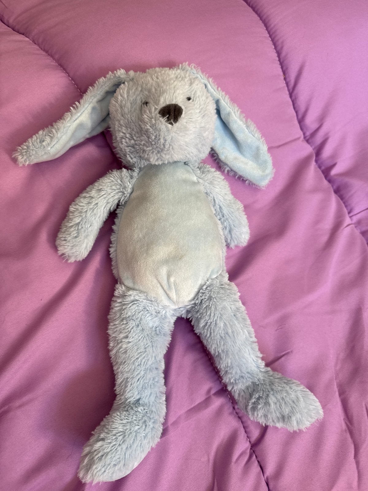 Zacht blauw konijn knuffel - zo goed als nieuw, Overige merken, Overige karakters, Blauw, Konijn
