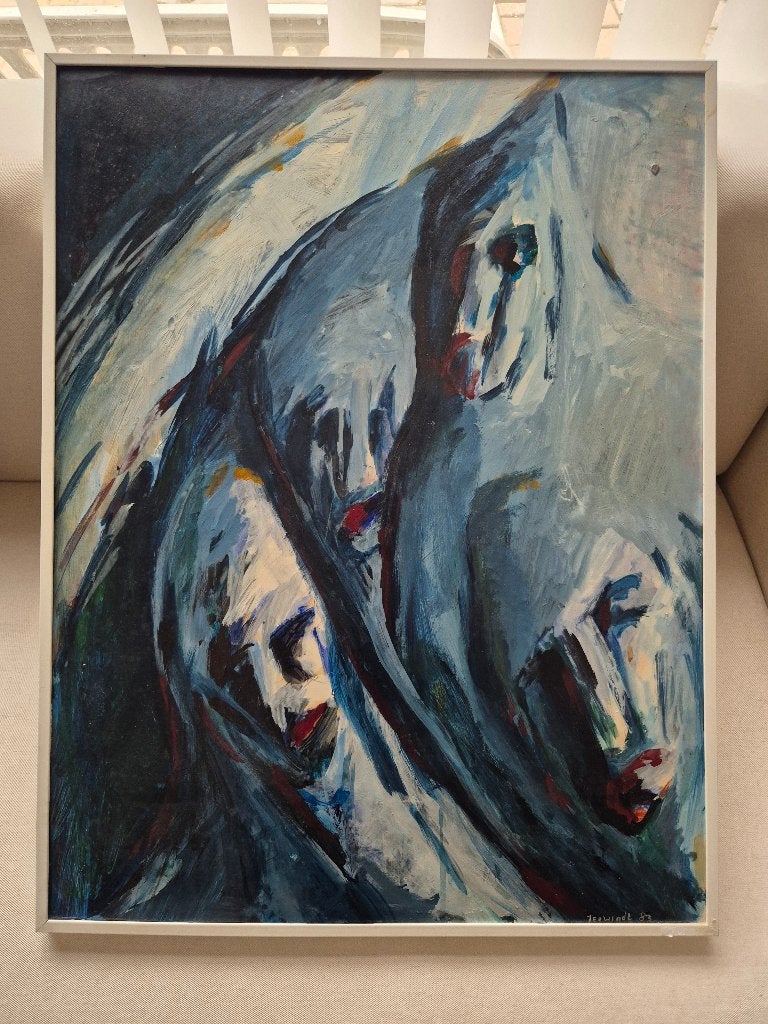 Schilderij Robert Terwindt / Gezichten, Antiek en Kunst, Ophalen