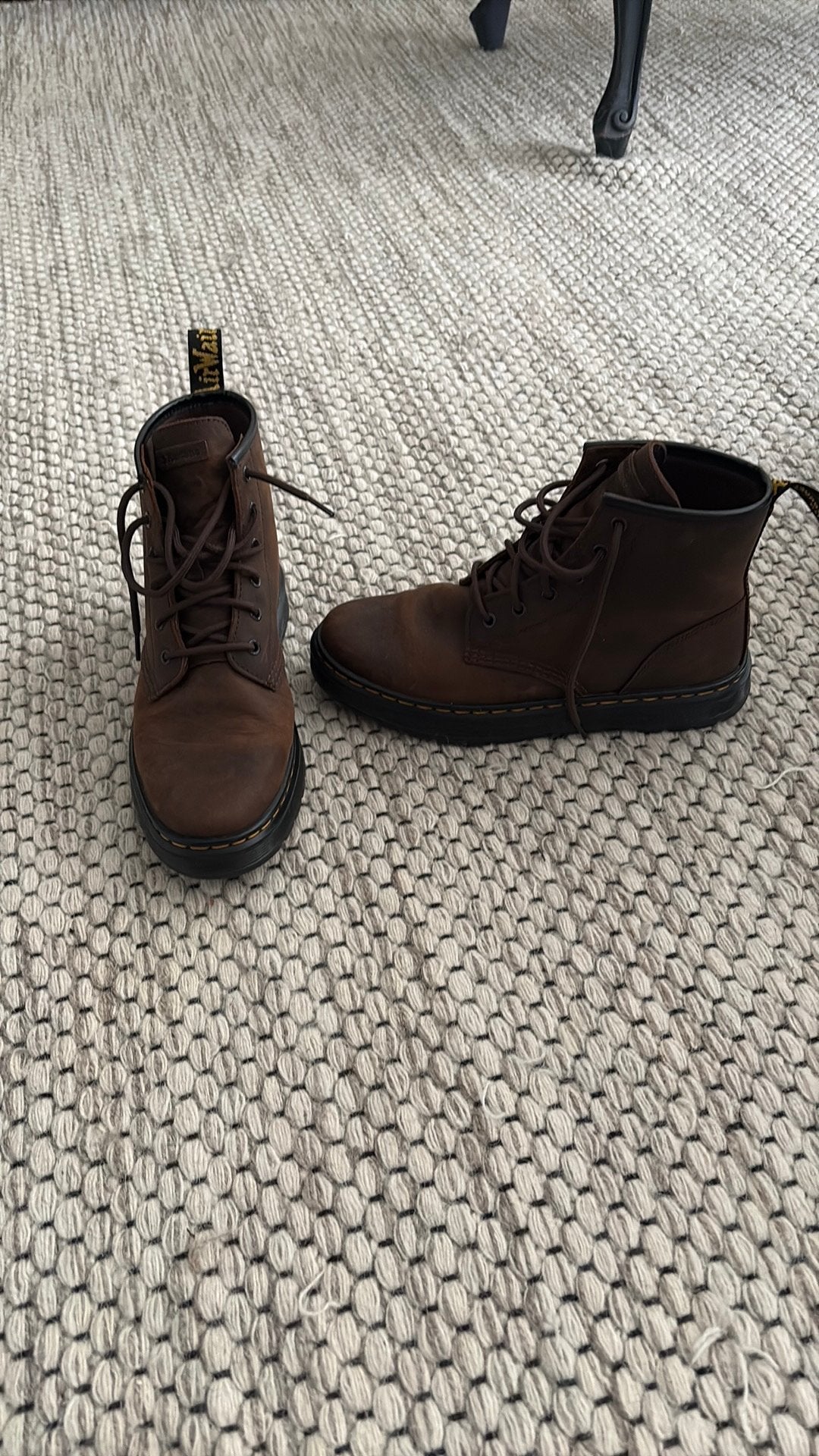 Dr Martens BROOKLINE CRAZY HORSE LEREN CHUKKA LAARZEN, Ophalen of Verzenden, Zo goed als nieuw, Zwart, Boots