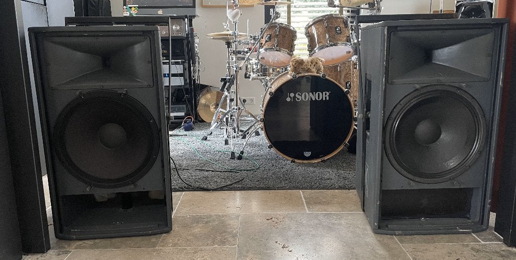 HK audio speakers LP 115. Prima werkend, Gebruikt, Speakerset, Ophalen, 150 watt of meer