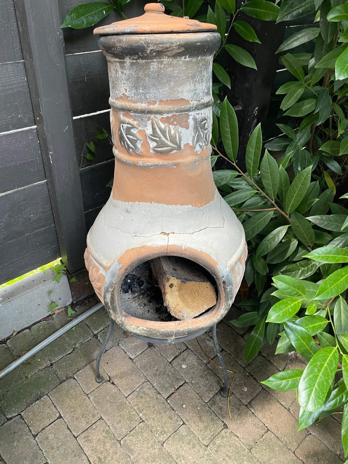 Terracotta mexikaanse tuinhaard/vuurkorf, Ophalen, Gebruikt