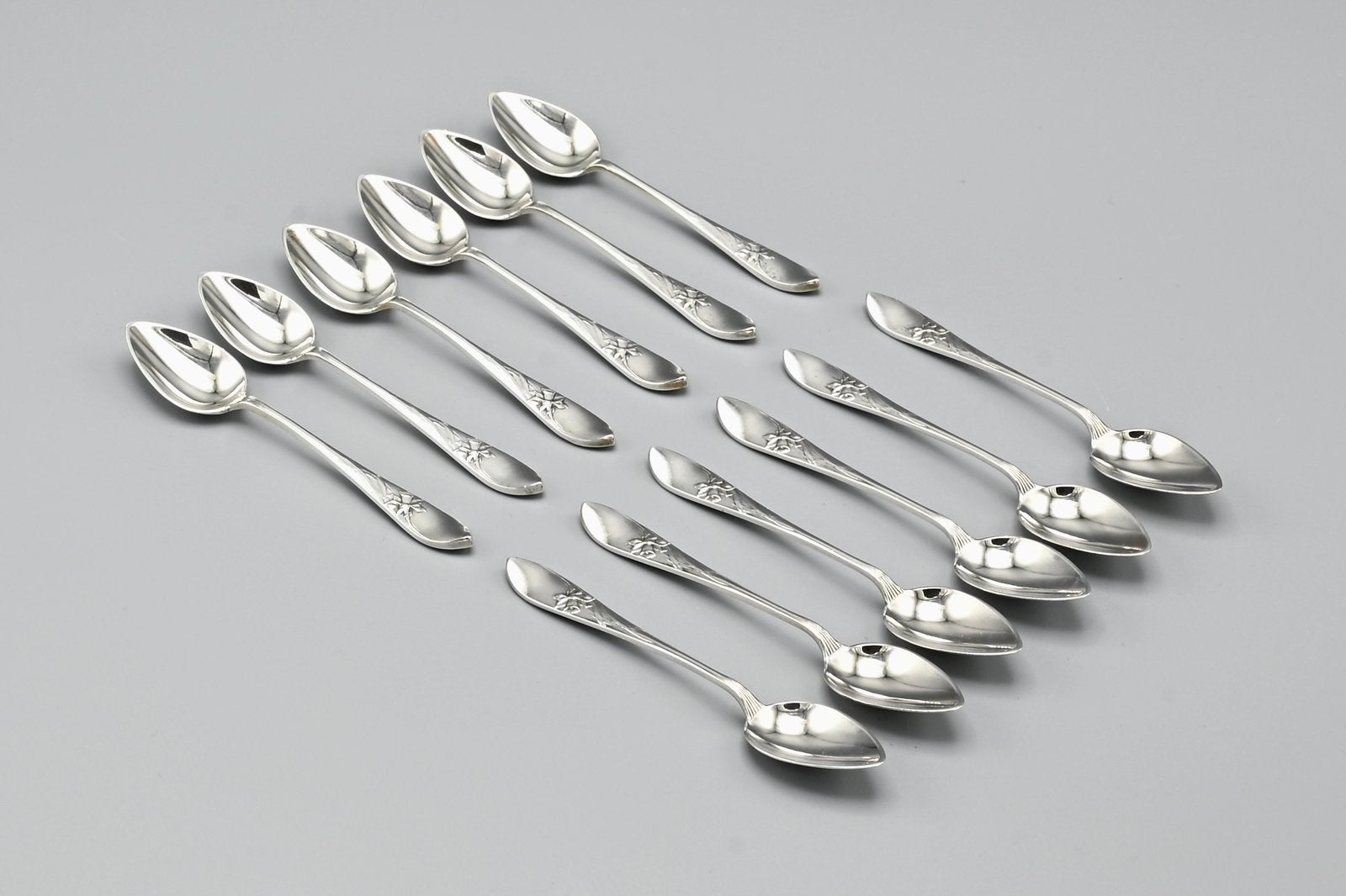 12 zilveren mokka-/likeurlepeltjes, Van Kempen, ca. 1910, Ophalen of Verzenden