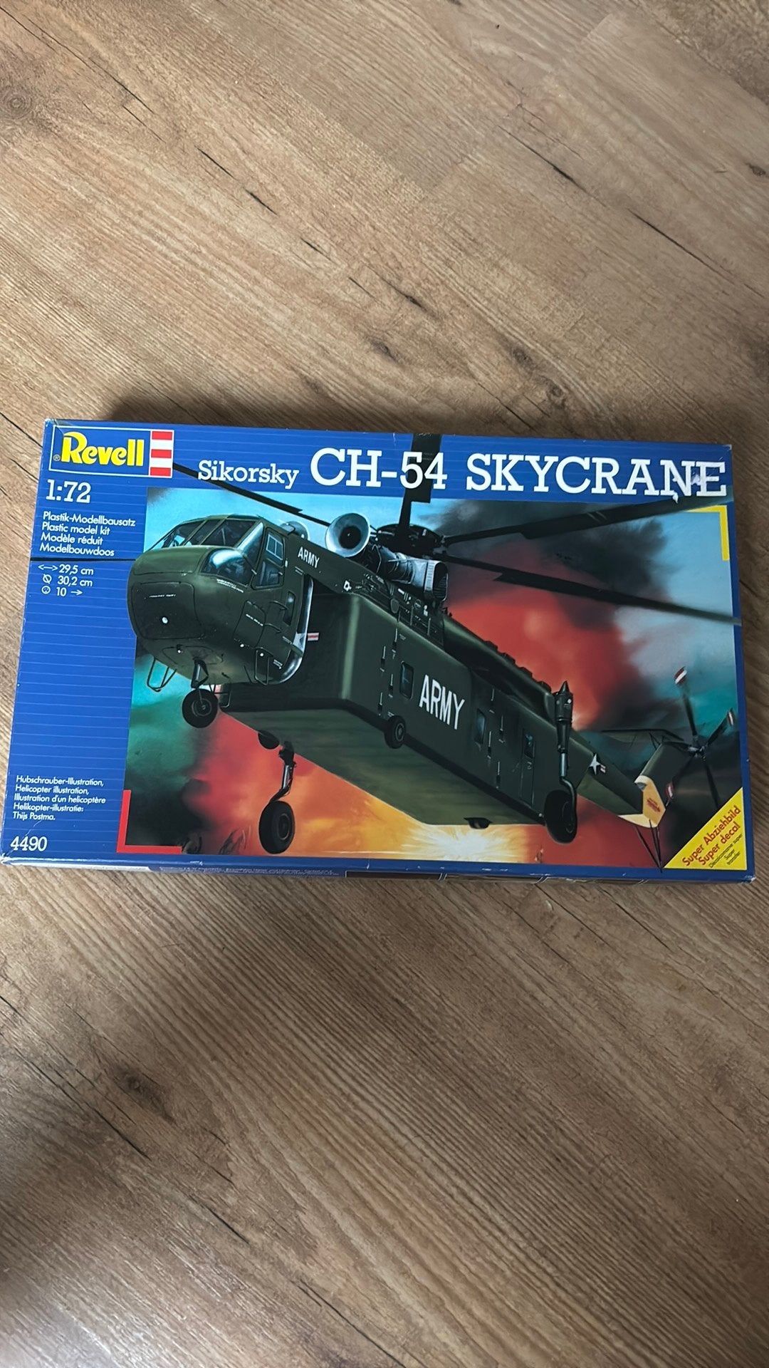 1/72 Sikorsky CH-54 Skycrane Revell helikopter bouwdoos b, 1:72 tot 1:144, Ophalen of Verzenden, Zo goed als nieuw, Revell