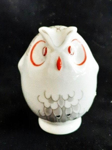 Hollohaza - Vintage beeldje porseleinen uil, Verzamelen, Beelden en Beeldjes, Ophalen, Zo goed als nieuw, Dier