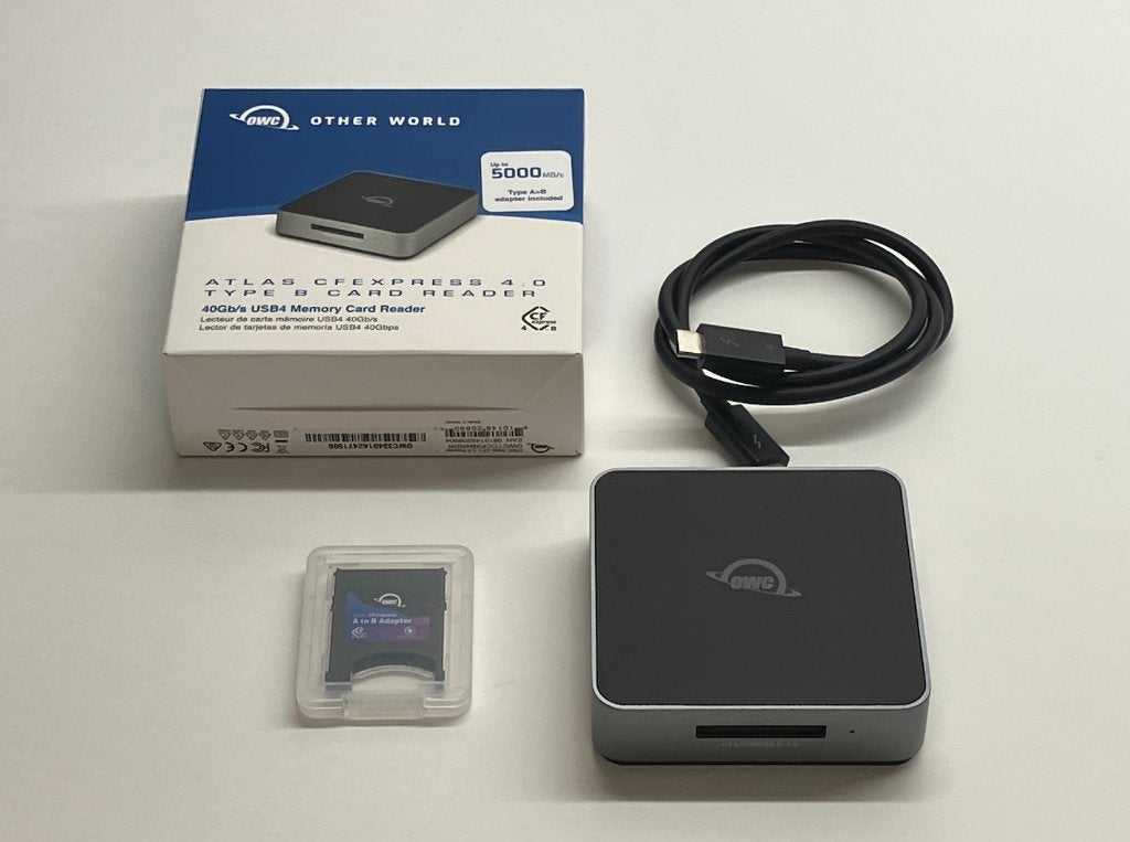 OWC Cardreader Atlas USB4 CFexpress 4.0 Type B, Computers en Software, Geheugenkaartlezers, Ophalen of Verzenden, Zo goed als nieuw