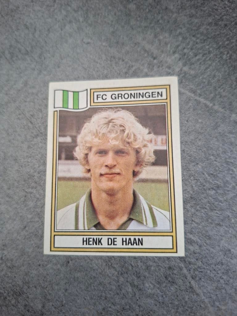 Panini sticker Voetbal 83. Speler Henk de Haan FC Groningen., Verzenden, Zo goed als nieuw, Sticker