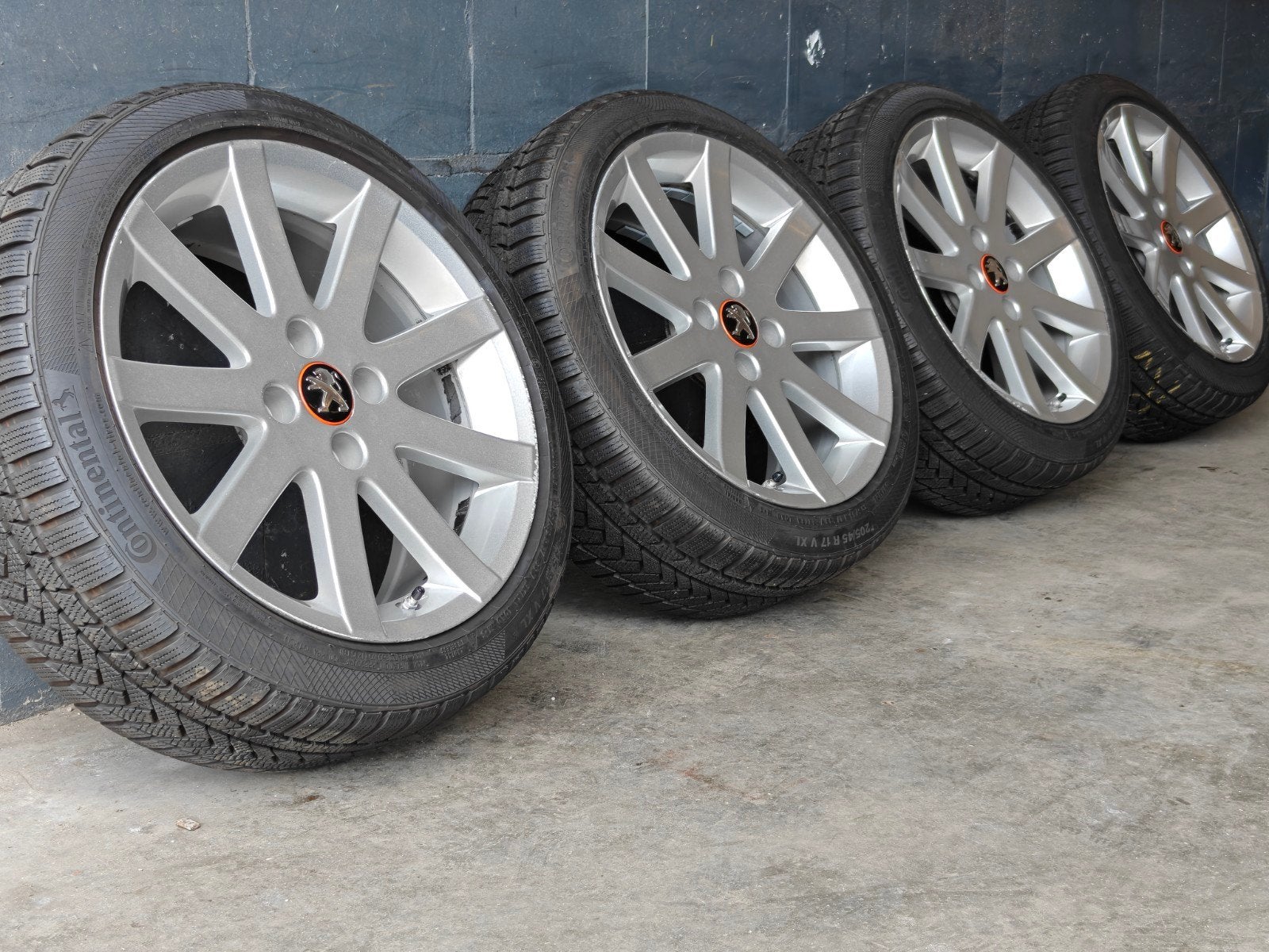 17" Originele Peugeot 206 207 Winterset Continental, Gebruikt, Banden en Velgen, Onbekend, 17 inch