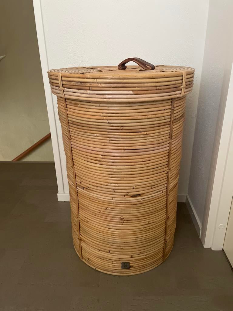 Riviera Maison wasmand van rotan, Ophalen, Gebruikt, Beige, Landelijk