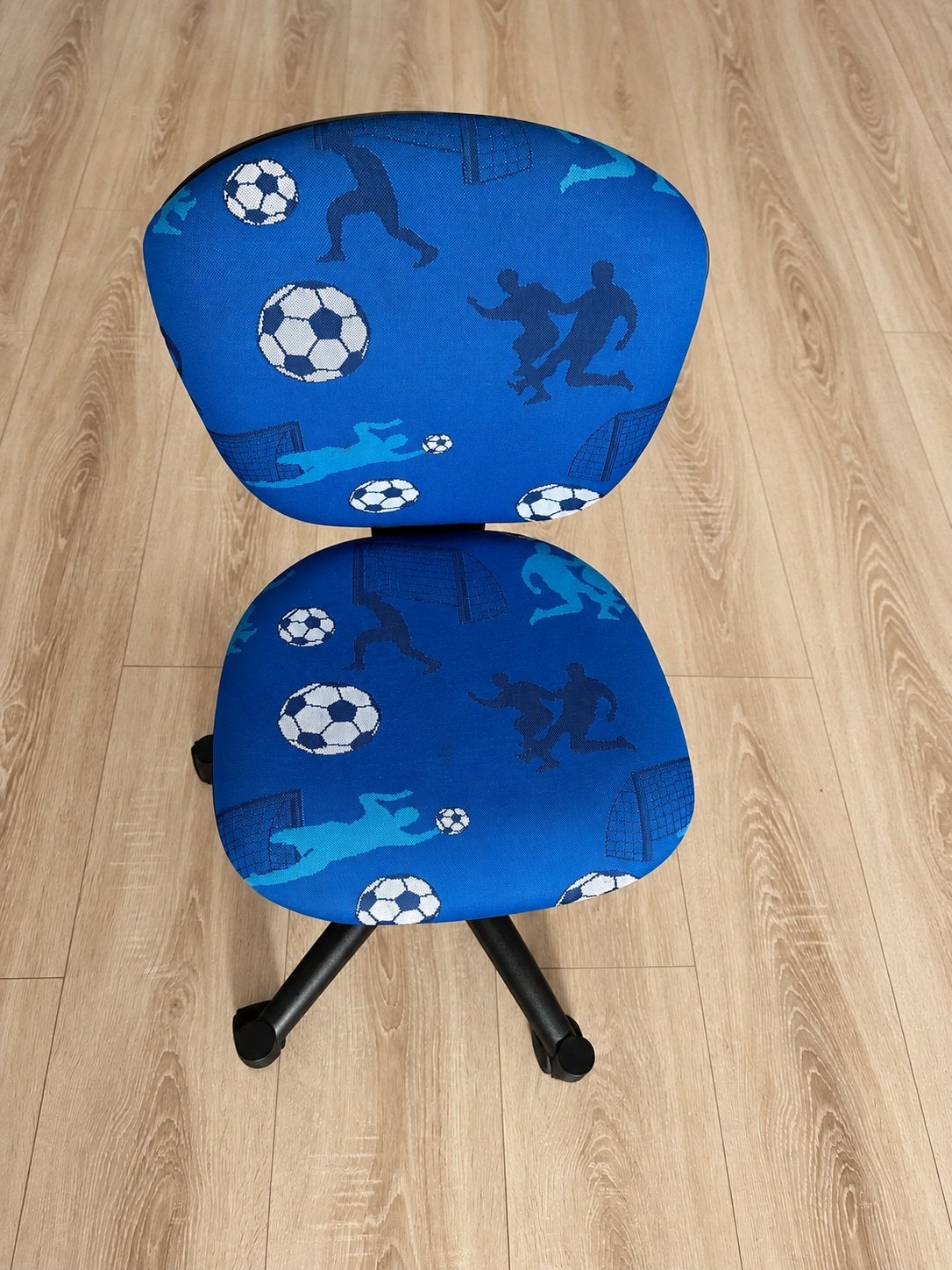 Zeer stevige Verstelbare kinder bureaustoel voetbalprint., Ophalen, Gebruikt, Blauw, Bureaustoel