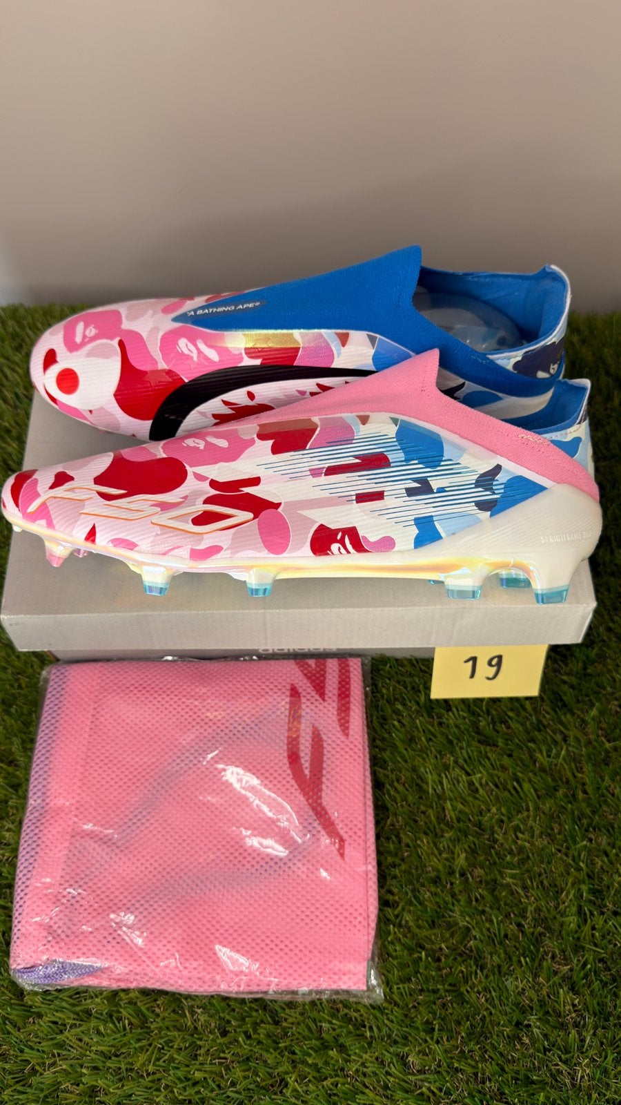 Adidas F50 Elite Zonder Veters FG Bape Multi Camo Roze Blauw, Kleding | Heren, Ophalen of Verzenden, Nieuw, Sportschoenen