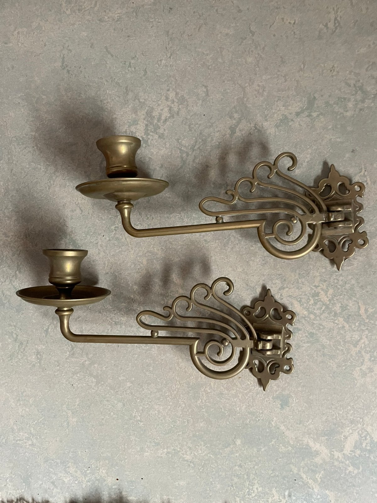 2 mooie koperen kandelaars voor aan de wand, Ophalen of Verzenden, Koper of Brons