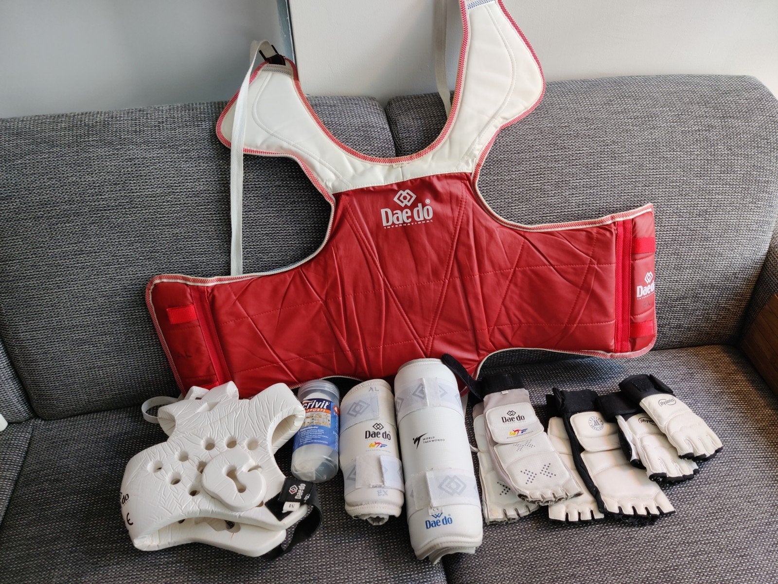 Dae do Taekwondo beschermingsset, Gebruikt, Taekwondo, Vechtsportbescherming, Maat M