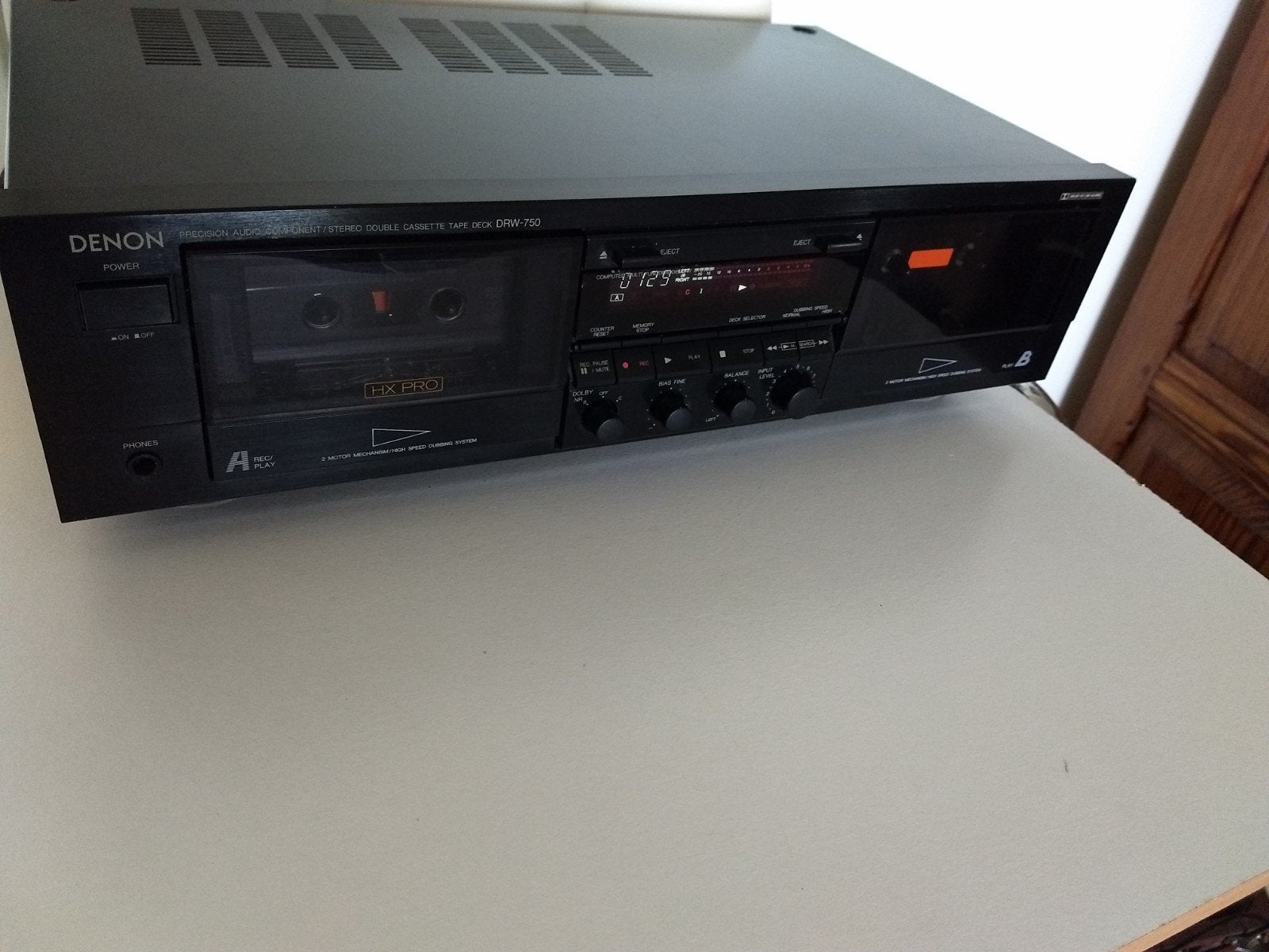 Goede Denon dubbele Cassettedeck DRW-750, Audio, Tv en Foto, Cassettedecks, Ophalen, Dubbel, Denon, Tiptoetsen
