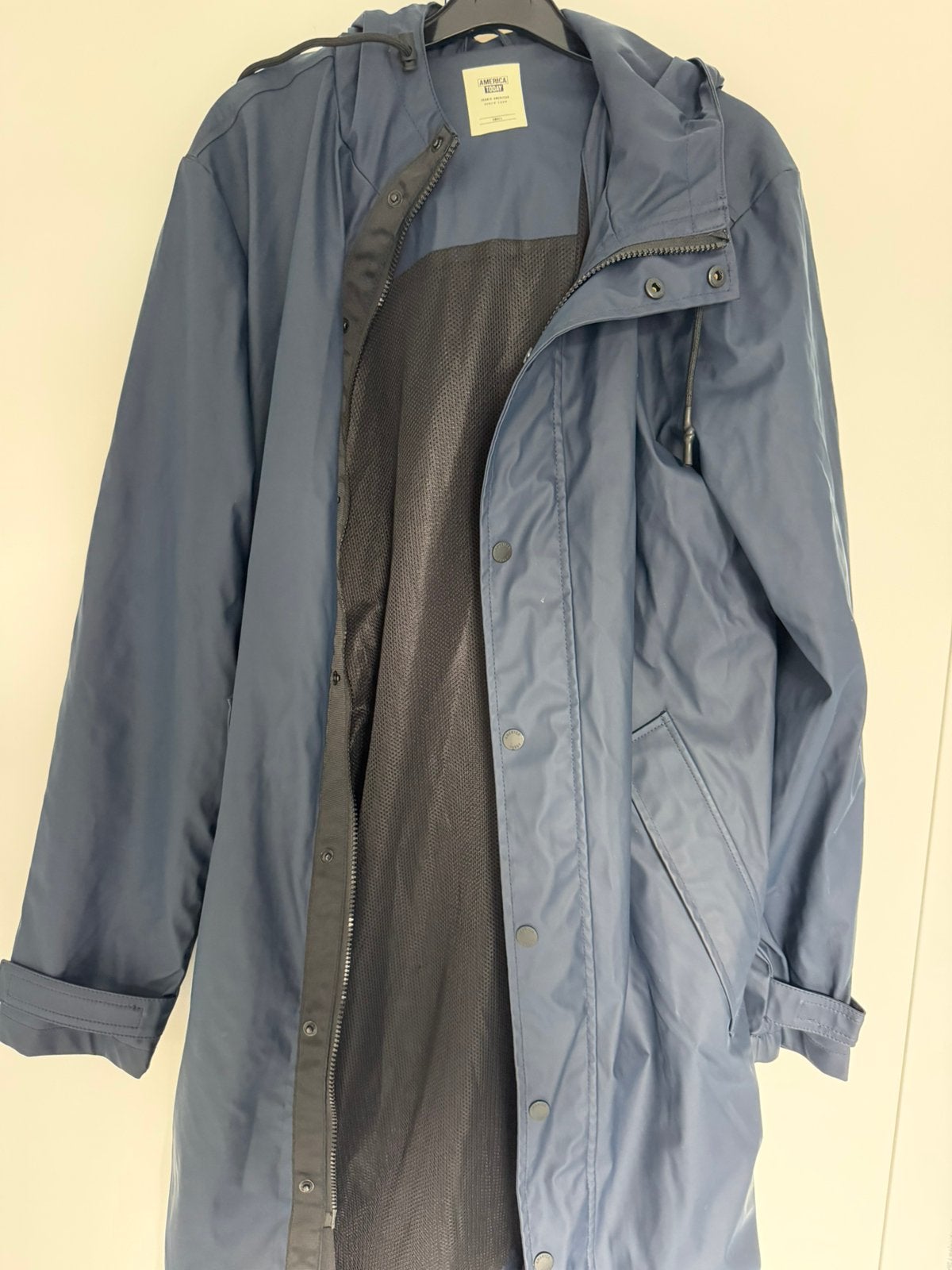 America Today regenjas / parka – donkerblauw – unisex, Ophalen, Gebruikt, Regenjas, Heren