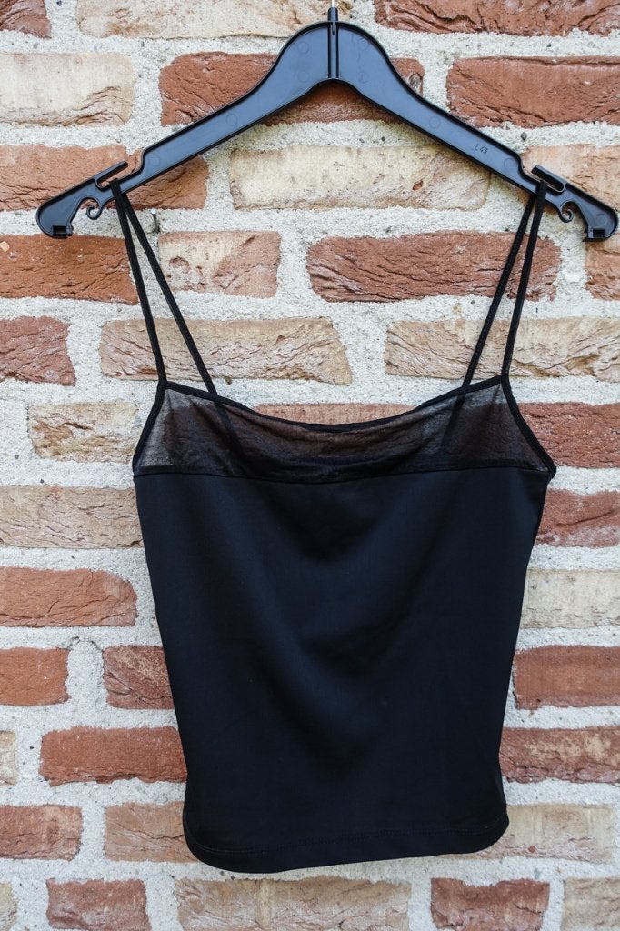 deels transparante zwart hemdje - lingerie - MNG night - S, MNG night, Ophalen of Verzenden, Zwart, Nachtkleding
