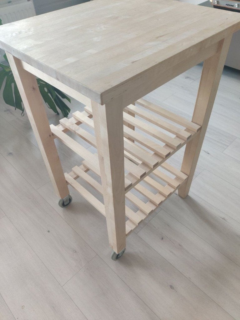 IKEA houten keukentrolley Bekvam, zgan, Ophalen, Zo goed als nieuw