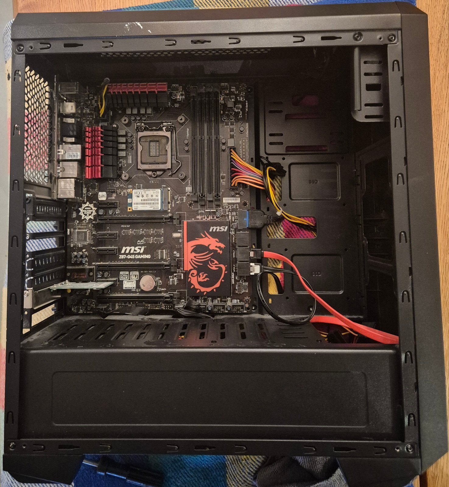 MSI Z87-G45 GAMING Moederbord + 128GB mSATA SSD met Windows, Computers en Software, Moederborden, Gebruikt, DDR3, Ophalen of Verzenden