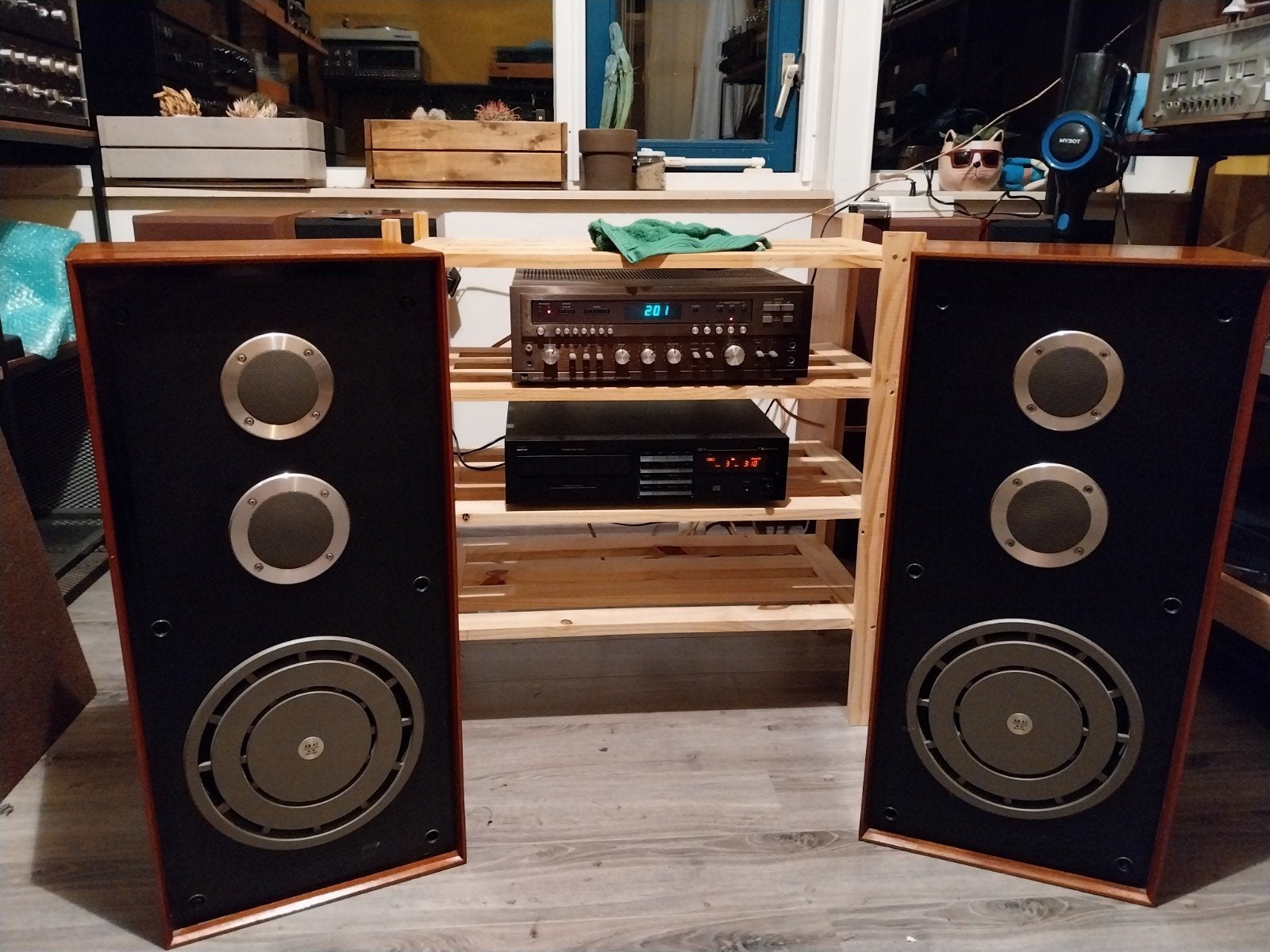 AKAI ST-400, Audio, Tv en Foto, Luidsprekers, Ophalen, Zo goed als nieuw, Speakerset, Overige merken