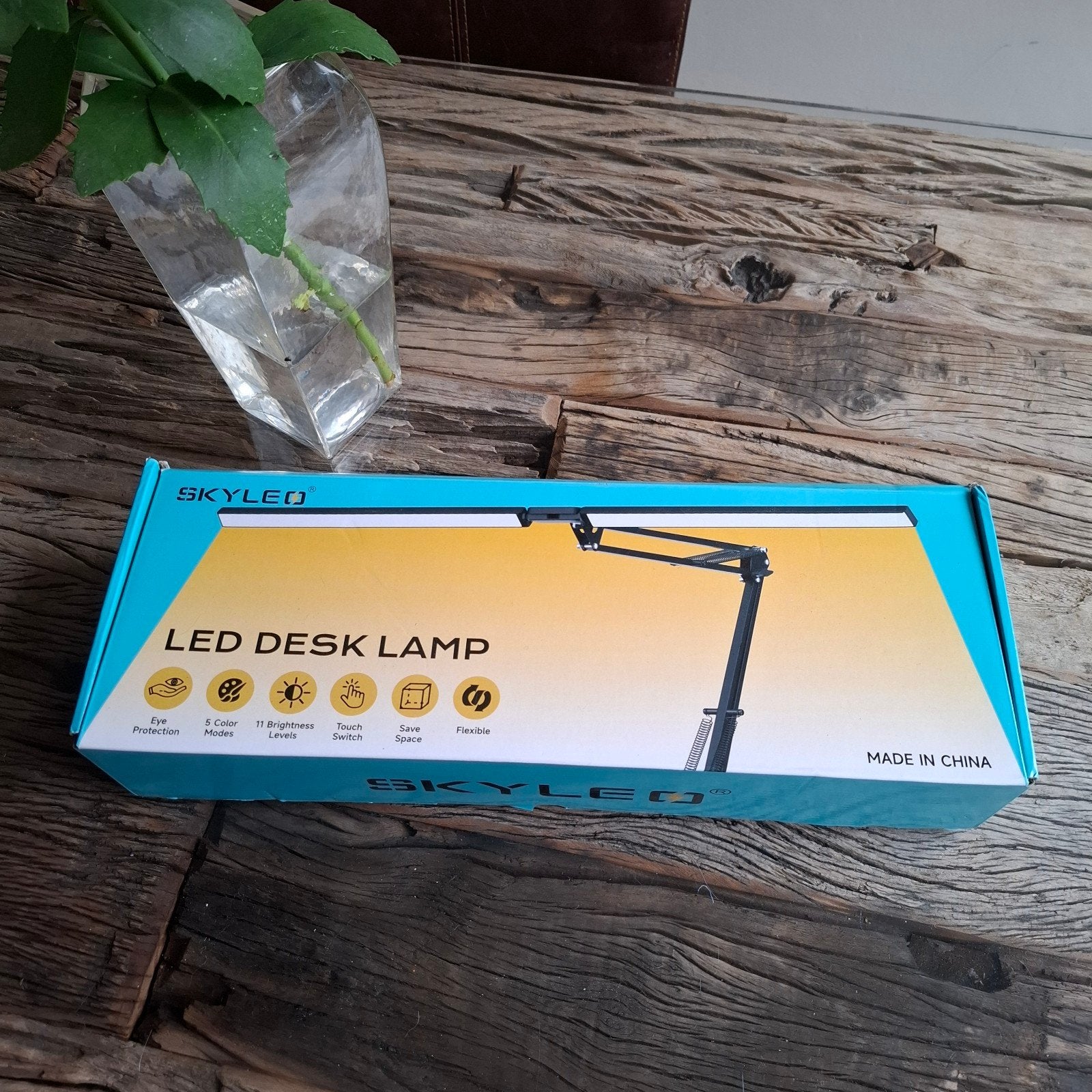 SKYLED B002 LED Bureaulamp dubbele kop beweegbaar, Bureaulamp, Kunststof, Overige merken, Met schakelaar