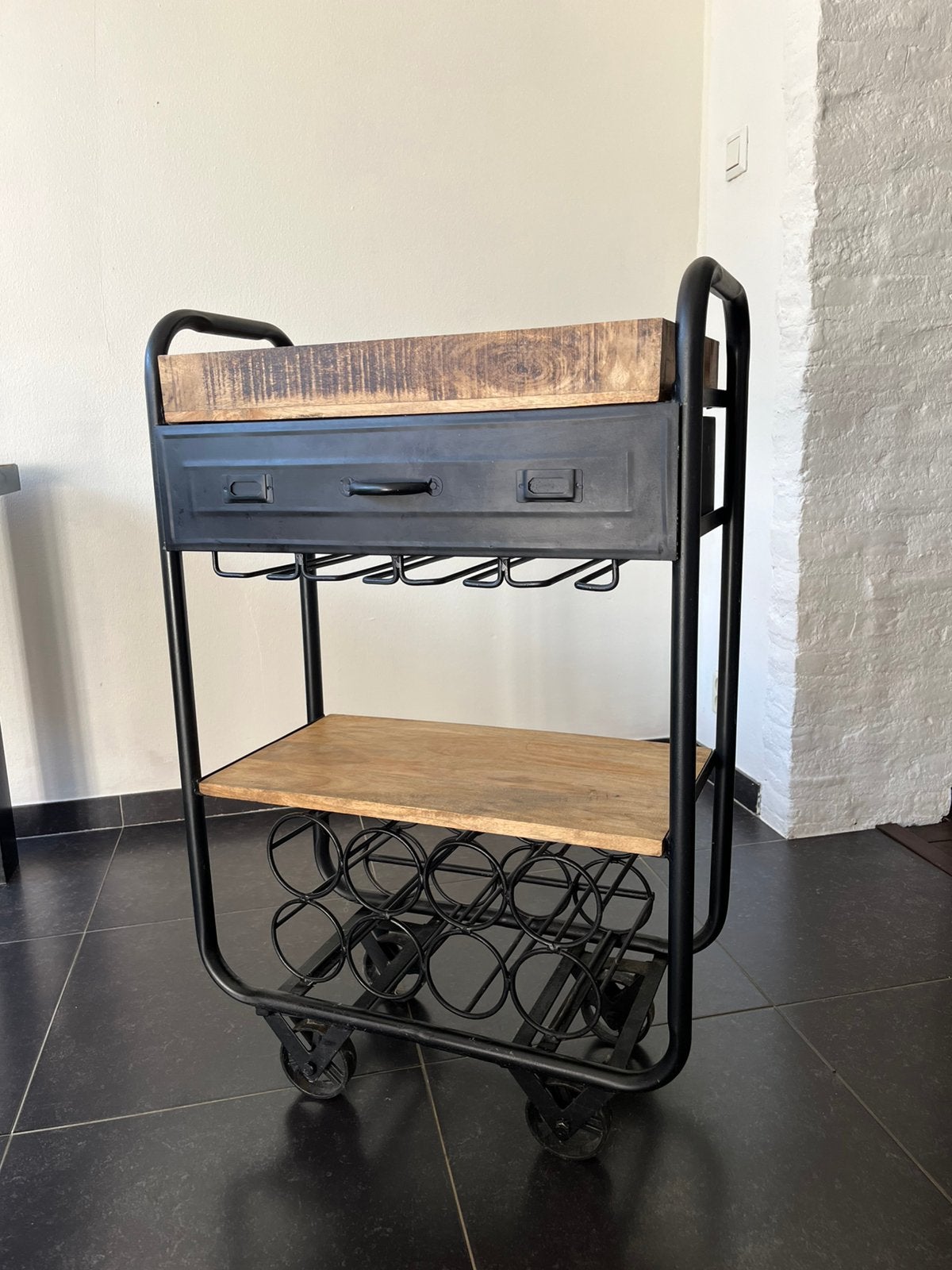 Wijn trolley, Ophalen, Gebruikt, Trolley, Verrijdbaar