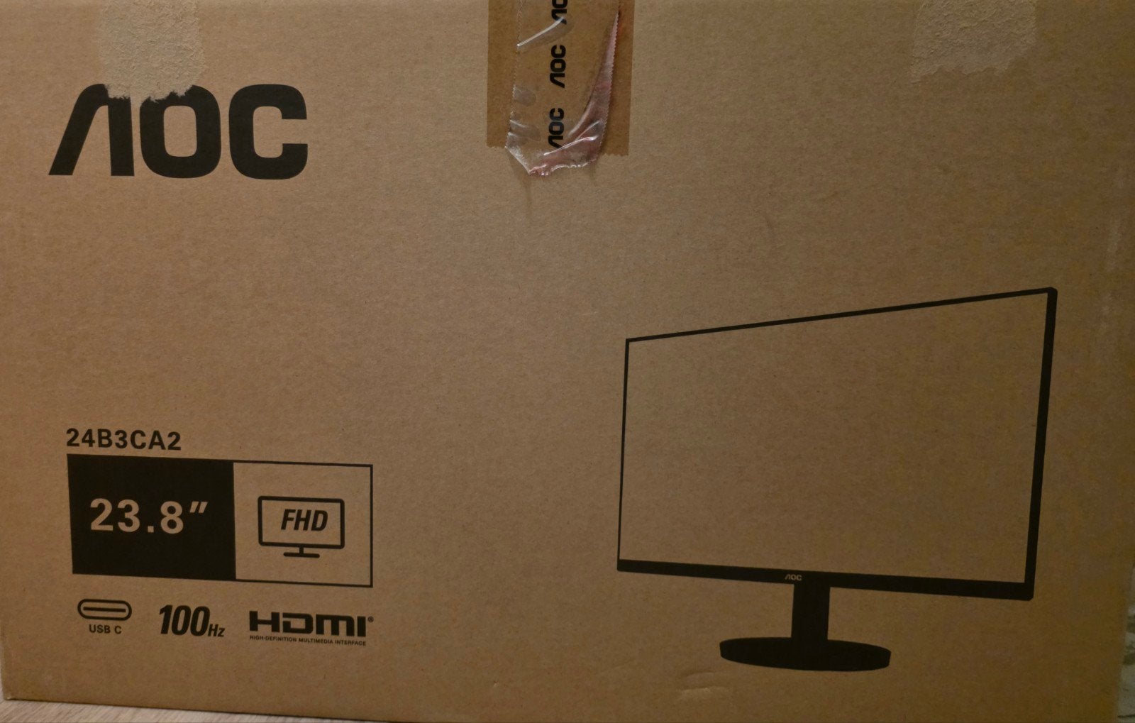 AOC 24B3CA2 1080p Zwart in Nieuwstaat, Computers en Software, Monitoren, IPS, HDMI, Full HD, Ophalen of Verzenden