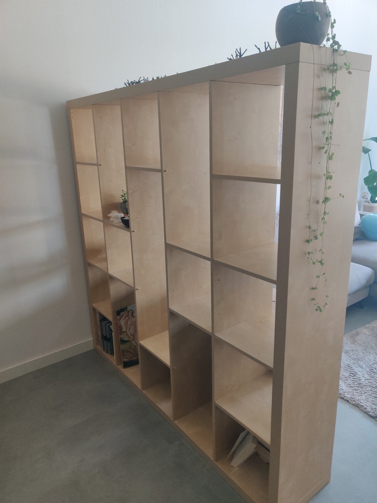 IKEA eiken Kallax - 5x5 vakken (182x182x39cm), Ophalen, Met plank(en), Gebruikt, Modern, Scandinavisch
