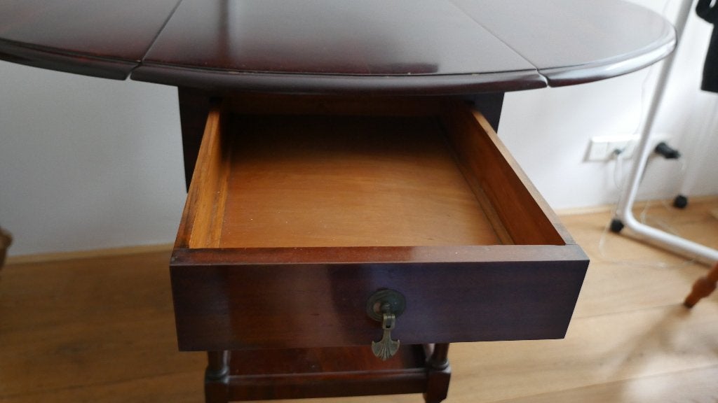Antieke klaptafel van mahonie, Antiek en Kunst, Ophalen
