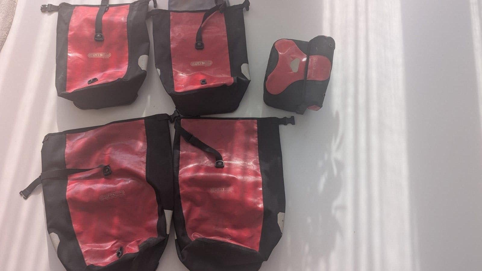 Complete Ortlieb Classic Fietstassen Set - Rood/Zwart, Ophalen of Verzenden, Gebruikt, Ortlieb Classic