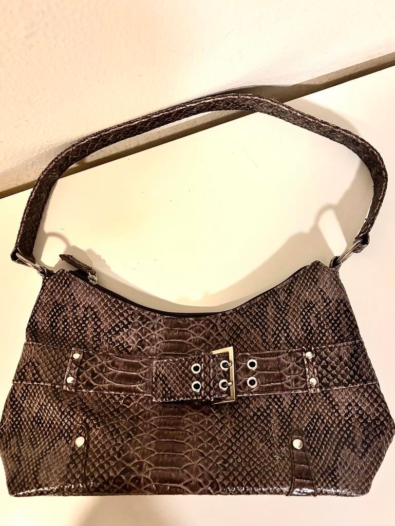 Vintage y2k tas, Ophalen of Verzenden, Zo goed als nieuw, Bruin, Handtas
