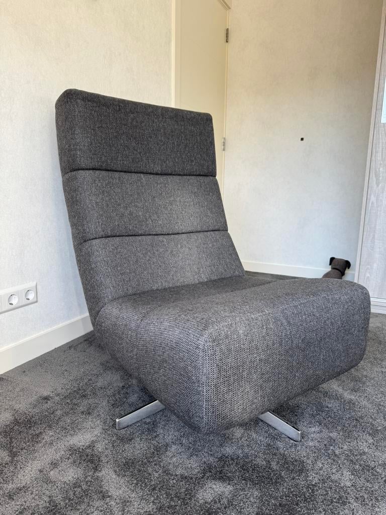 Fauteuil woonkamer stoel z.g.a.n., Ophalen, 75 tot 100 cm, Zo goed als nieuw, Stof