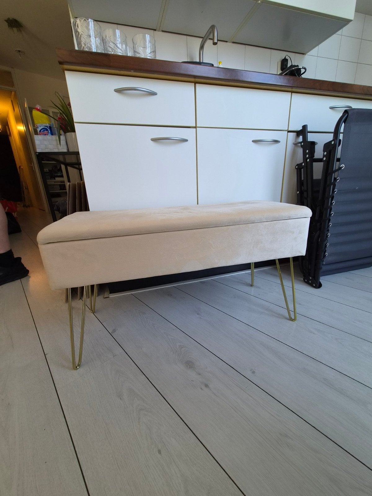 bankje met opbergruimte, Ophalen, Zo goed als nieuw, Tweepersoons, Minder dan 150 cm