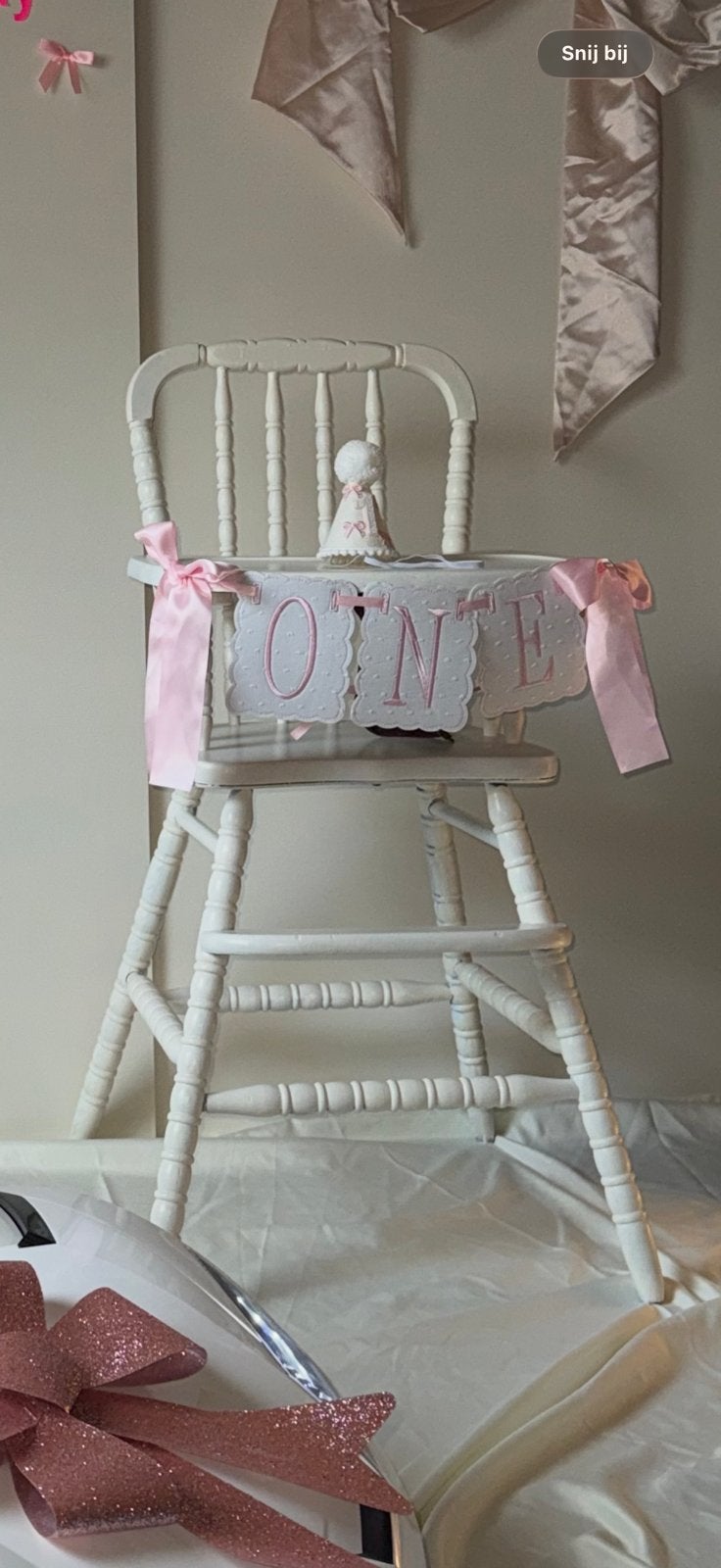 Vintage kinderstoel wit, Kinderen en Baby's, Ophalen, Zo goed als nieuw, Stoel(en)