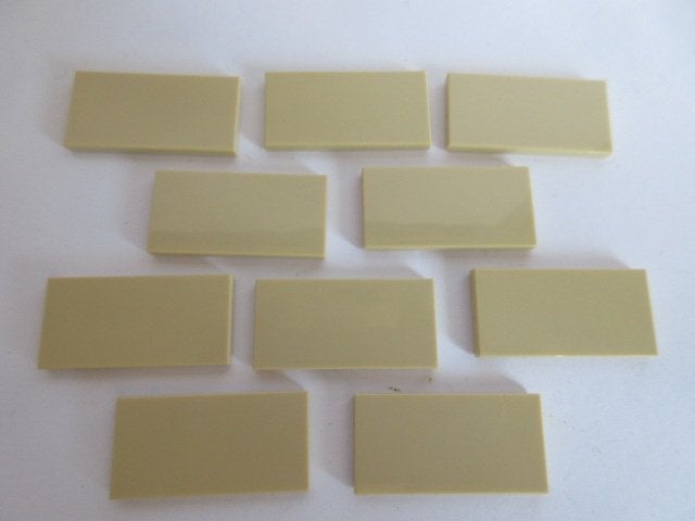 nr. 6882, 10 beige tegels 2x4., Ophalen of Verzenden, Zo goed als nieuw, Complete set, Lego